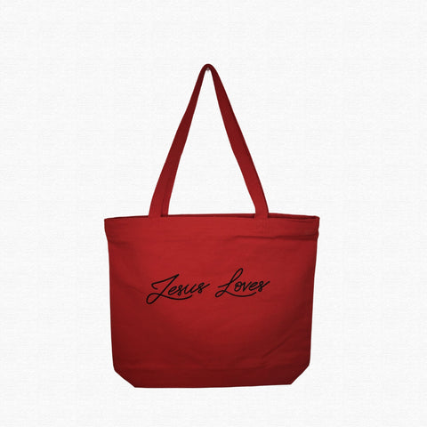 Jesus Loves Zip Tote bag